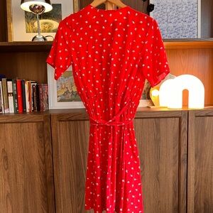 Amour Vert Red Floral Dress